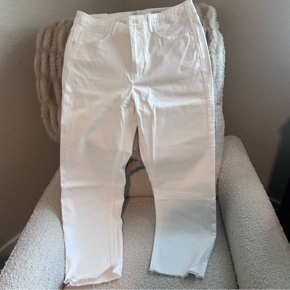 J Jill Fringe Hem White Jeans NWT - Picture 7 of 9